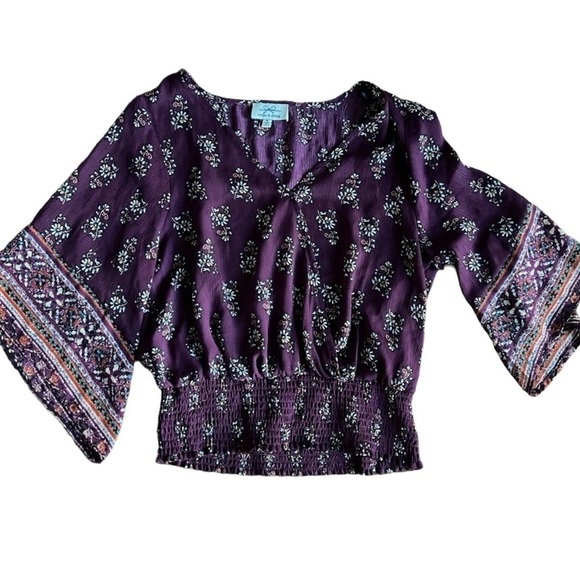 twine & string womens v-neck blouse M - Picture 1 of 7